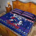 Bulldogs Football Xmas Quilt Bed Set Australia AFL Mascot