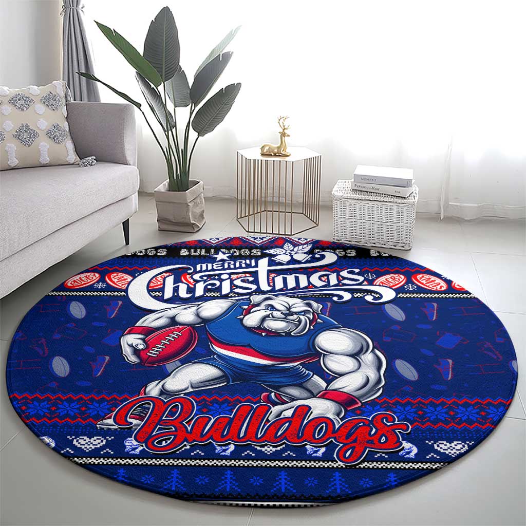 Bulldogs Football Xmas Round Carpet Australia AFL Mascot