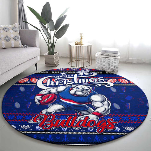 Bulldogs Football Xmas Round Carpet Australia AFL Mascot