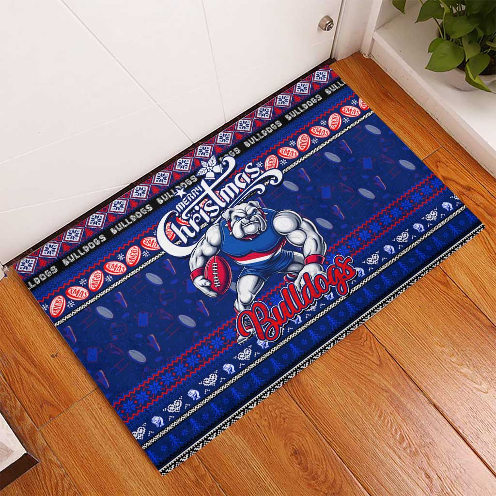 Bulldogs Football Xmas Rubber Doormat Australia AFL Mascot