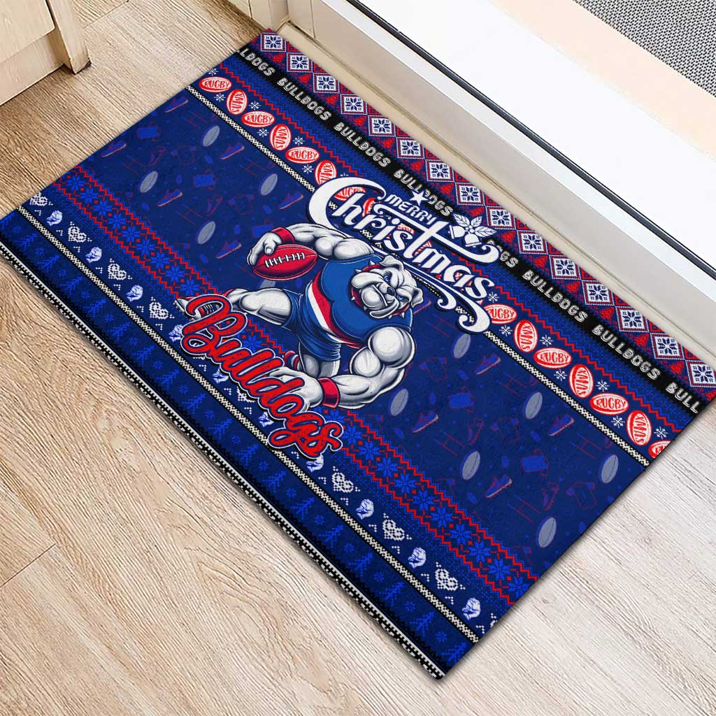 Bulldogs Football Xmas Rubber Doormat Australia AFL Mascot