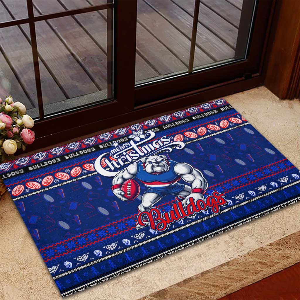Bulldogs Football Xmas Rubber Doormat Australia AFL Mascot