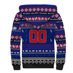 Personalized Bulldogs Rugby Xmas Sherpa Hoodie Australia AFL Mascot
