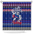 Bulldogs Football Xmas Shower Curtain Australia AFL Mascot