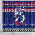 Bulldogs Football Xmas Shower Curtain Australia AFL Mascot