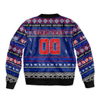 Personalized Bulldogs Rugby Xmas Sleeve Zip Bomber Jacket Australia AFL Mascot
