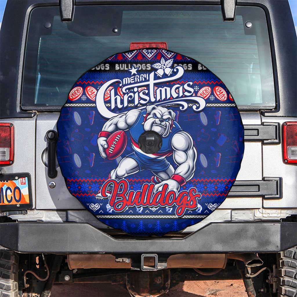 Bulldogs Football Xmas Spare Tire Cover Australia AFL Mascot