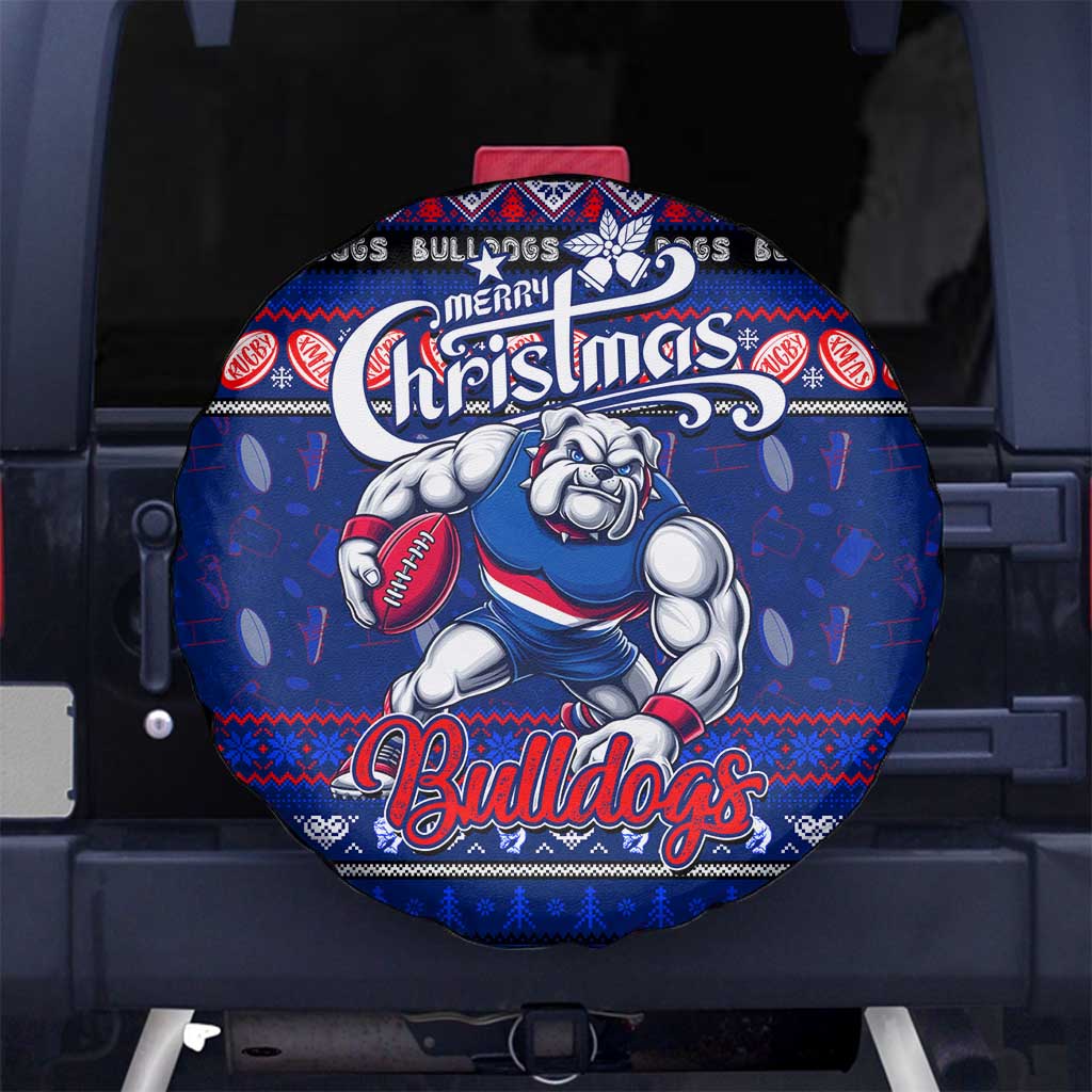 Bulldogs Football Xmas Spare Tire Cover Australia AFL Mascot