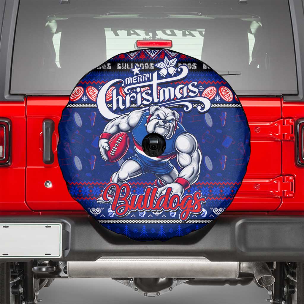 Bulldogs Football Xmas Spare Tire Cover Australia AFL Mascot