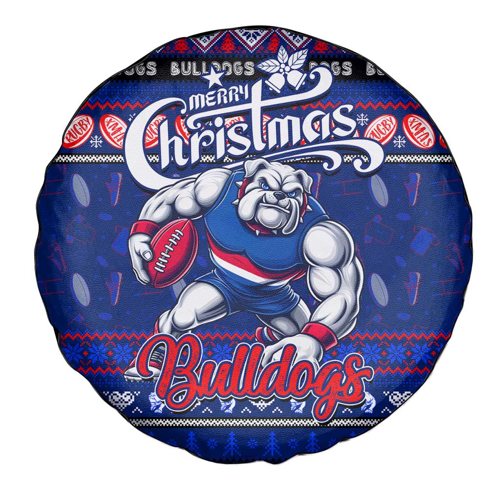 Bulldogs Football Xmas Spare Tire Cover Australia AFL Mascot