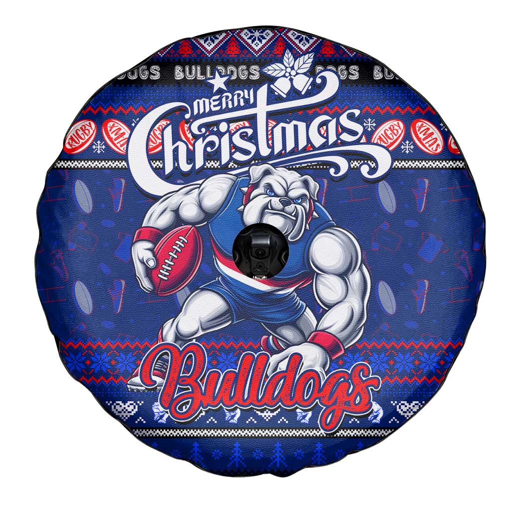 Bulldogs Football Xmas Spare Tire Cover Australia AFL Mascot