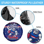 Bulldogs Football Xmas Spare Tire Cover Australia AFL Mascot