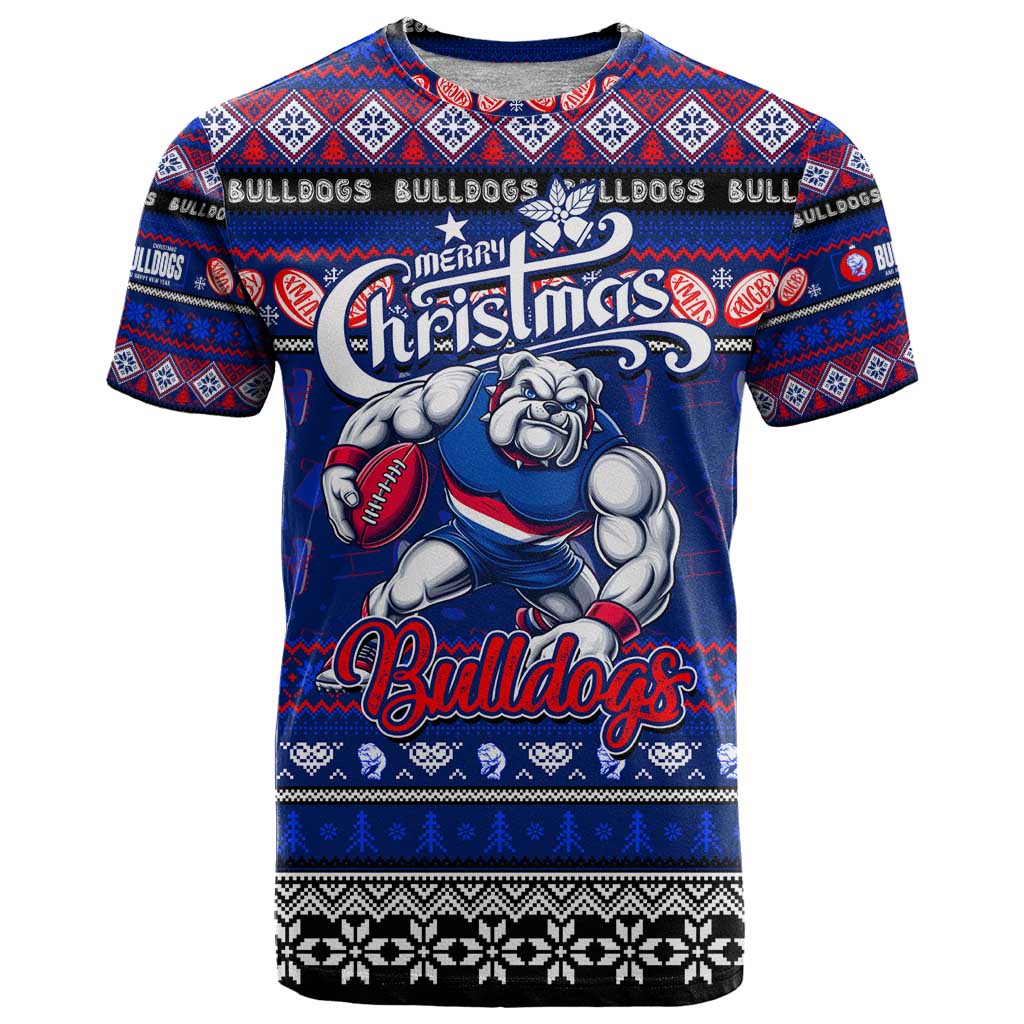 Personalized Bulldogs Rugby Xmas T Shirt Australia AFL Mascot