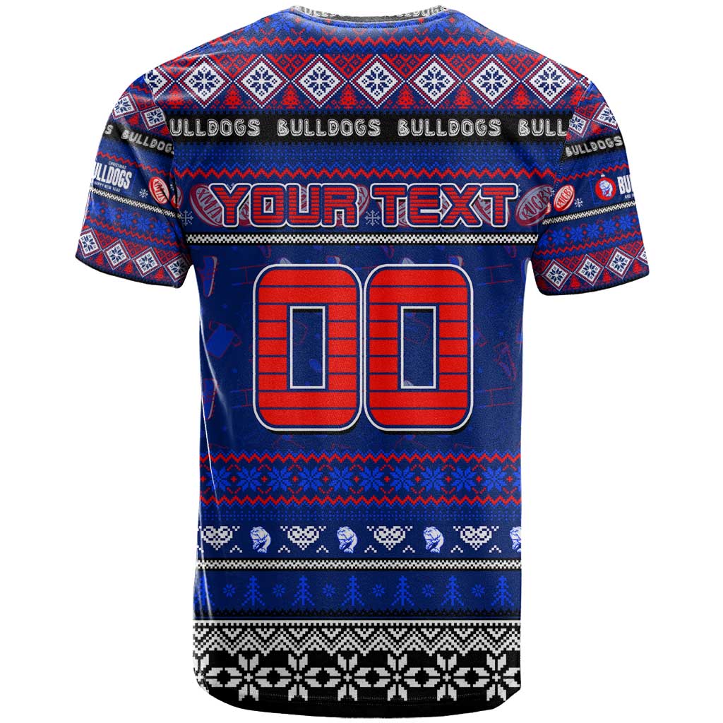 Personalized Bulldogs Rugby Xmas T Shirt Australia AFL Mascot
