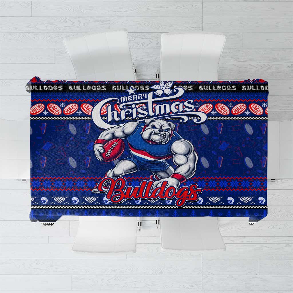 Bulldogs Football Xmas Tablecloth Australia AFL Mascot