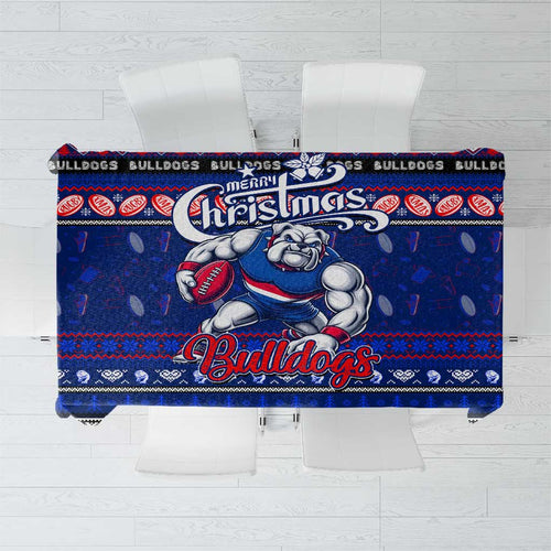 Bulldogs Football Xmas Tablecloth Australia AFL Mascot