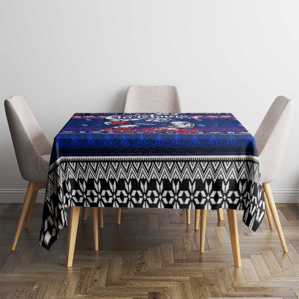 Bulldogs Football Xmas Tablecloth Australia AFL Mascot