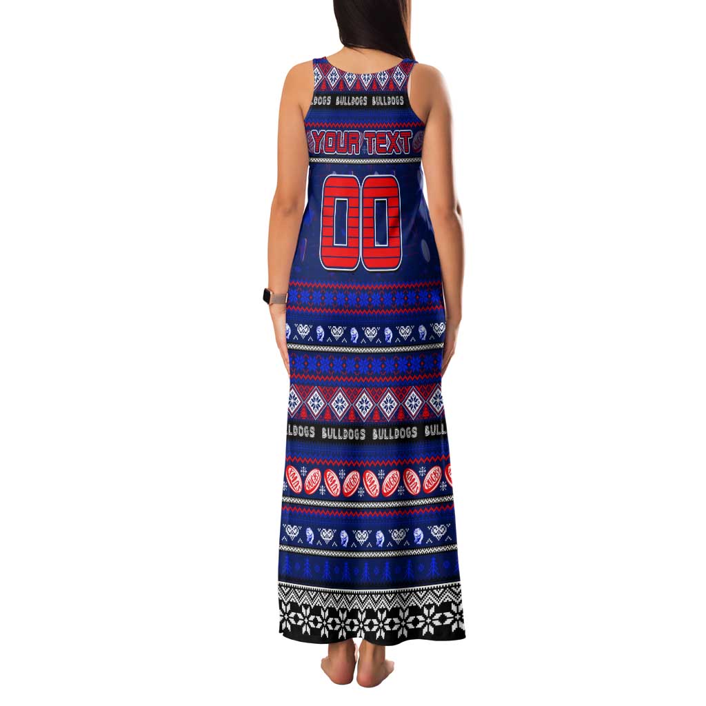 Personalized Bulldogs Rugby Xmas Tank Maxi Dress Australia AFL Mascot