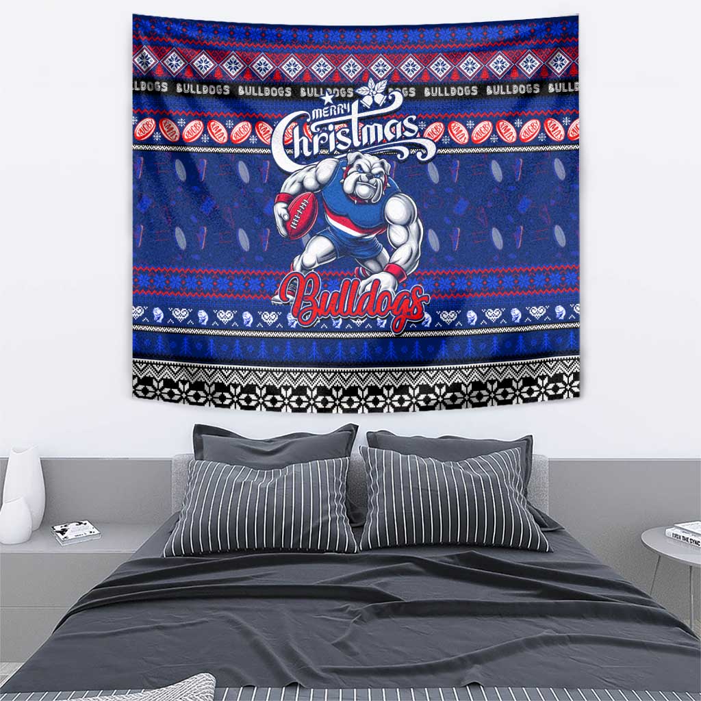 Bulldogs Football Xmas Tapestry Australia AFL Mascot