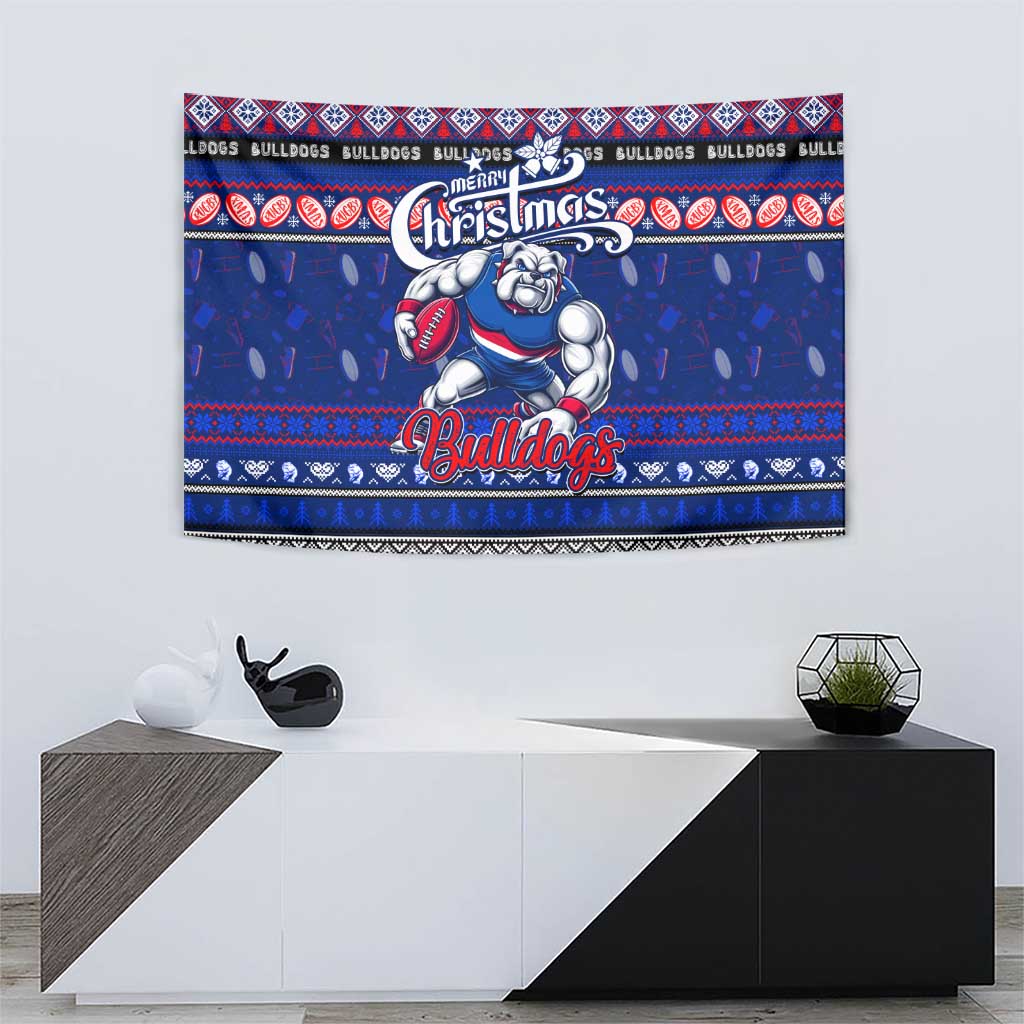 Bulldogs Football Xmas Tapestry Australia AFL Mascot