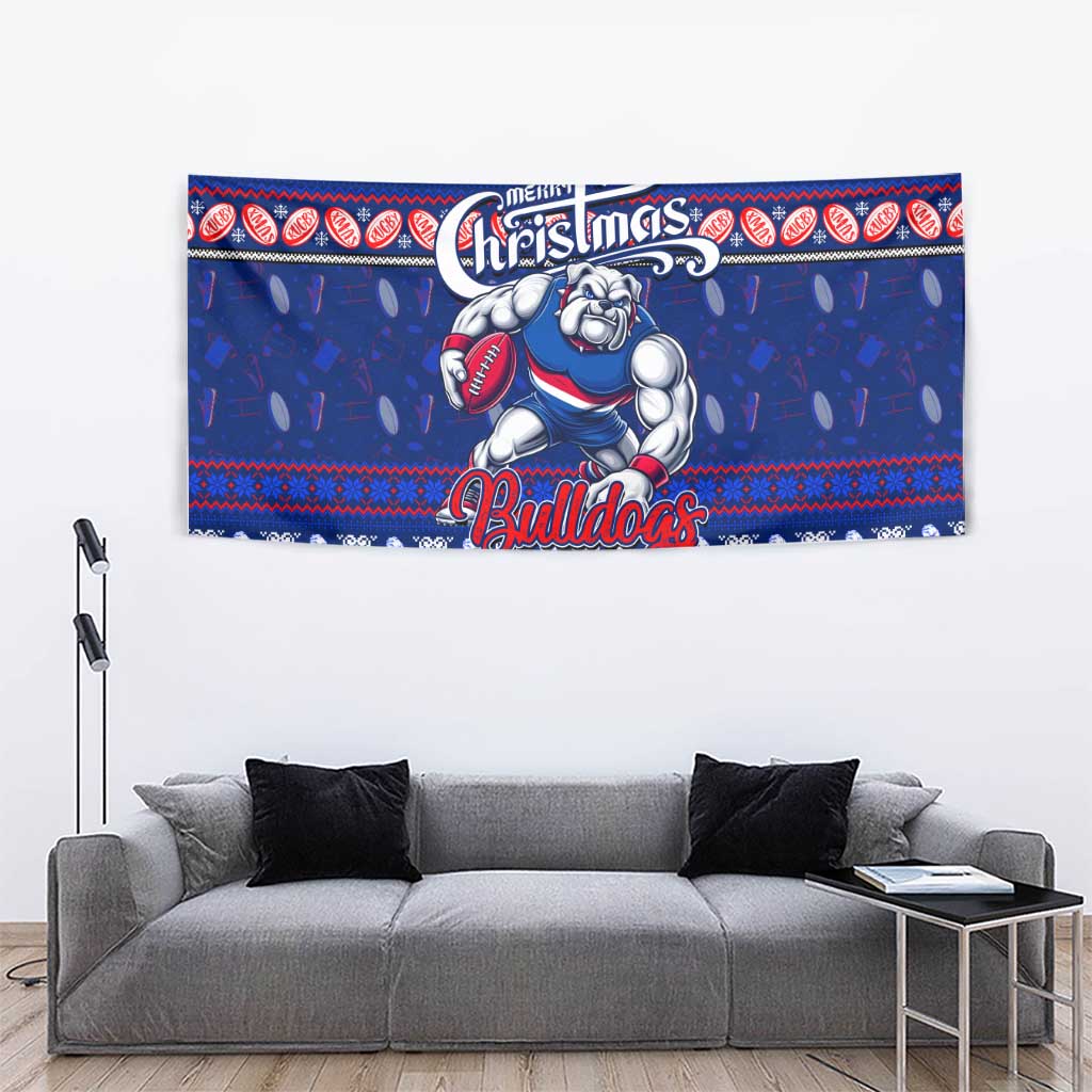 Bulldogs Football Xmas Tapestry Australia AFL Mascot