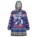 Personalized Bulldogs Rugby Xmas Wearable Blanket Hoodie Australia AFL Mascot