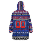 Personalized Bulldogs Rugby Xmas Wearable Blanket Hoodie Australia AFL Mascot