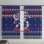 Bulldogs Football Xmas Window Curtain Australia AFL Mascot