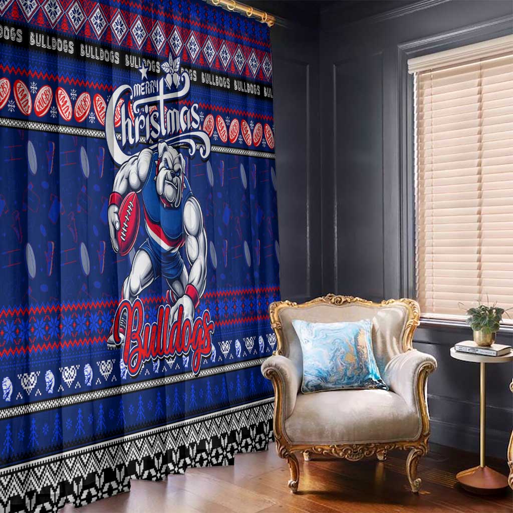 Bulldogs Football Xmas Window Curtain Australia AFL Mascot