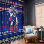 Bulldogs Football Xmas Window Curtain Australia AFL Mascot