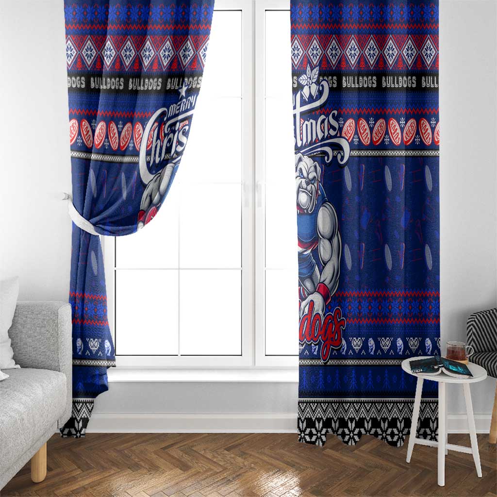 Bulldogs Football Xmas Window Curtain Australia AFL Mascot