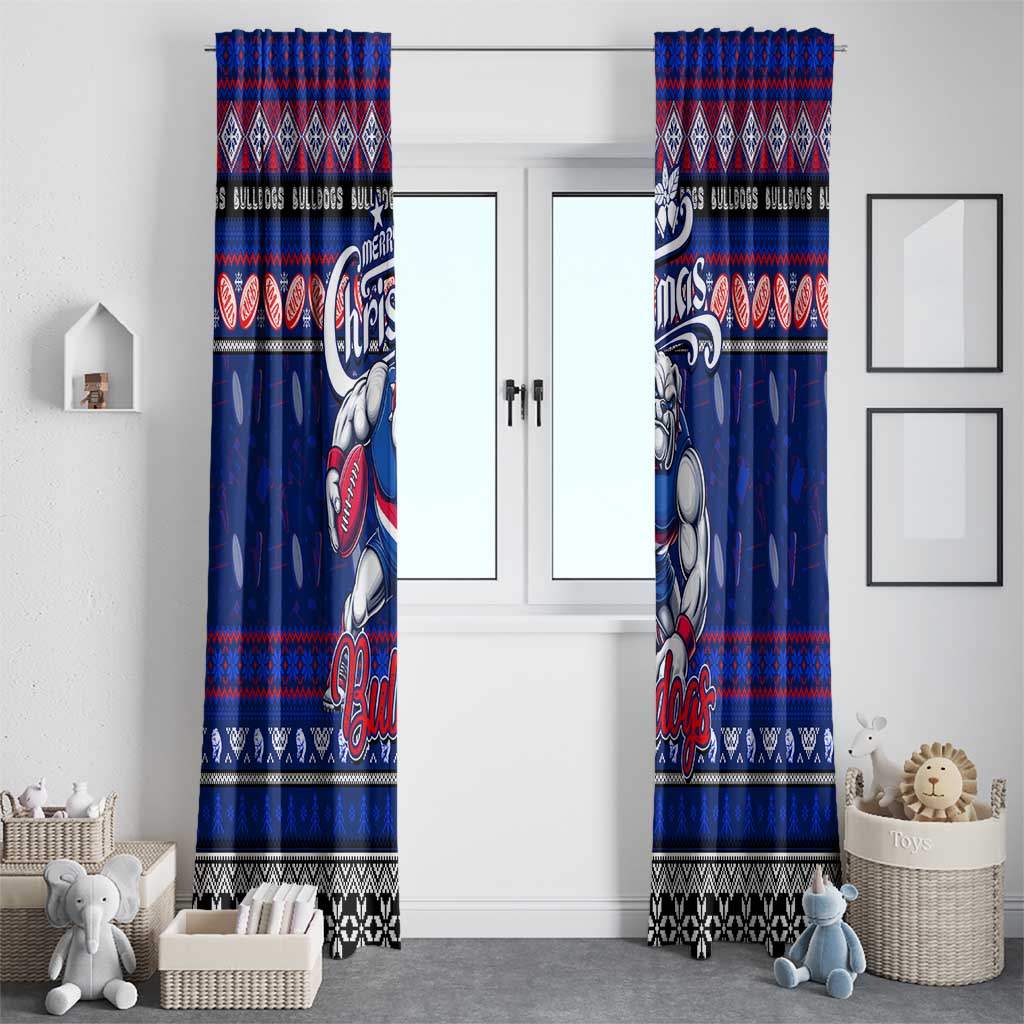 Bulldogs Football Xmas Window Curtain Australia AFL Mascot