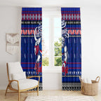 Bulldogs Football Xmas Window Curtain Australia AFL Mascot