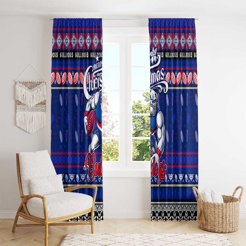 Bulldogs Football Xmas Window Curtain Australia AFL Mascot