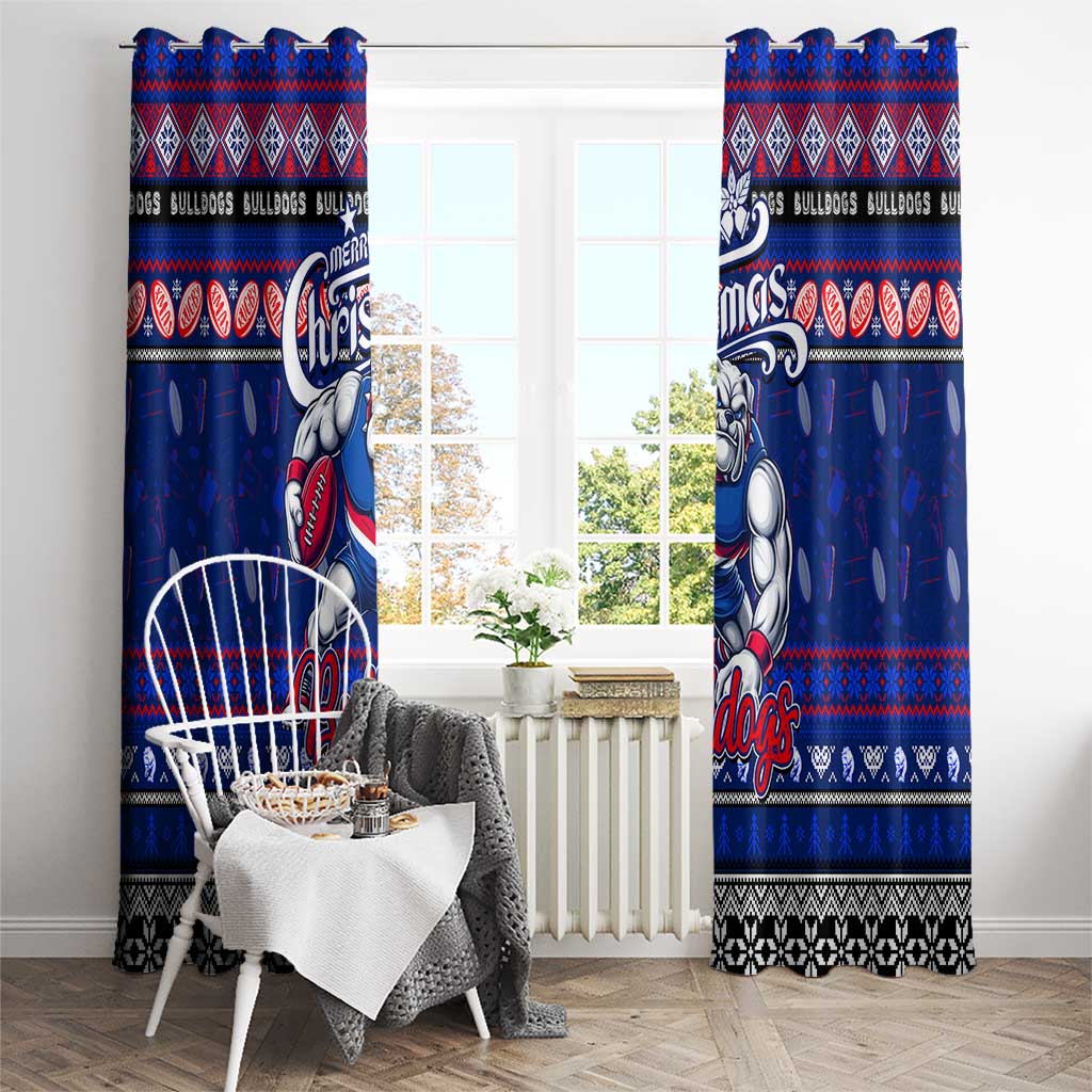 Bulldogs Football Xmas Window Curtain Australia AFL Mascot