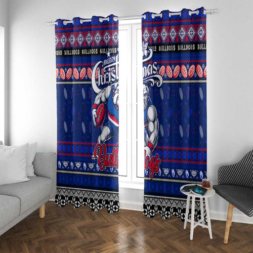 Bulldogs Football Xmas Window Curtain Australia AFL Mascot