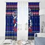Bulldogs Football Xmas Window Curtain Australia AFL Mascot