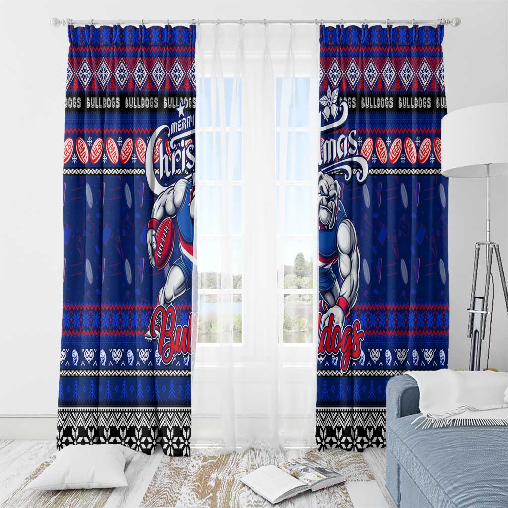 Bulldogs Football Xmas Window Curtain Australia AFL Mascot