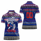 Personalized Bulldogs Rugby Xmas Women Polo Shirt Australia AFL Mascot