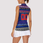 Personalized Bulldogs Rugby Xmas Women Sleeveless Polo Shirt Australia AFL Mascot