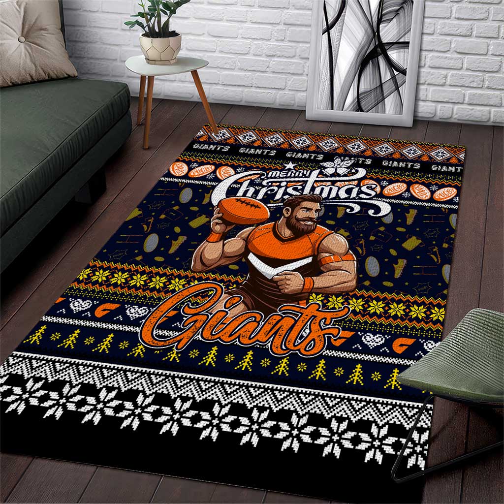 Giants Football Xmas Area Rug Australia AFL Mascot