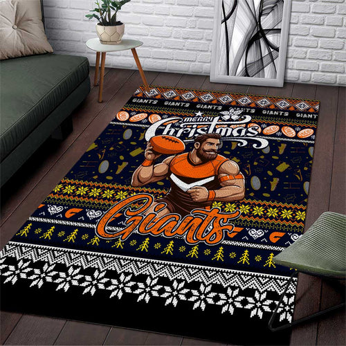 Giants Football Xmas Area Rug Australia AFL Mascot