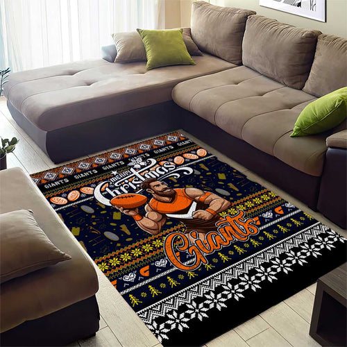 Giants Football Xmas Area Rug Australia AFL Mascot