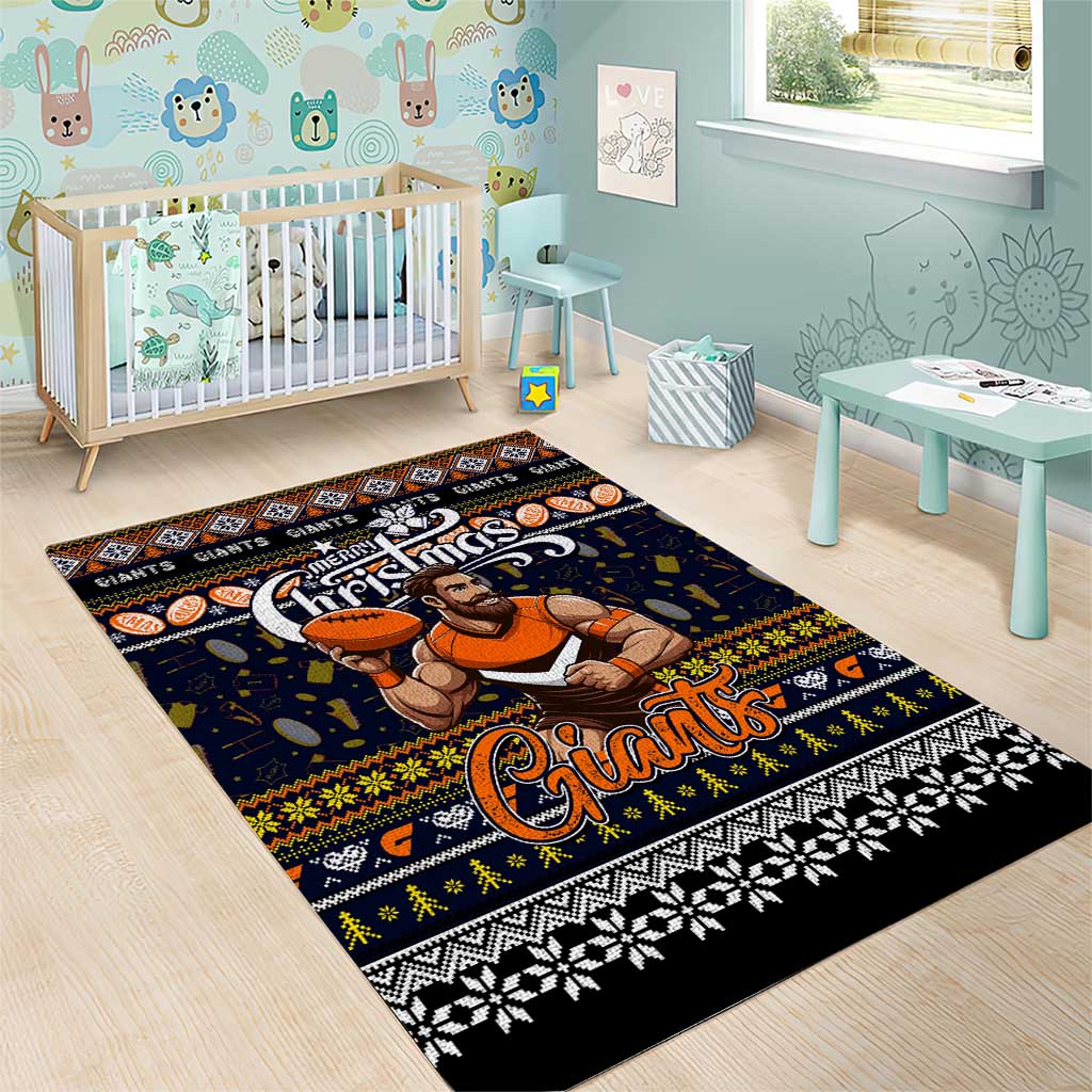 Giants Football Xmas Area Rug Australia AFL Mascot