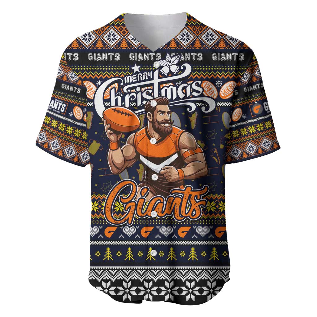 Personalized Giants Rugby Xmas Baseball Jersey Australia AFL Mascot