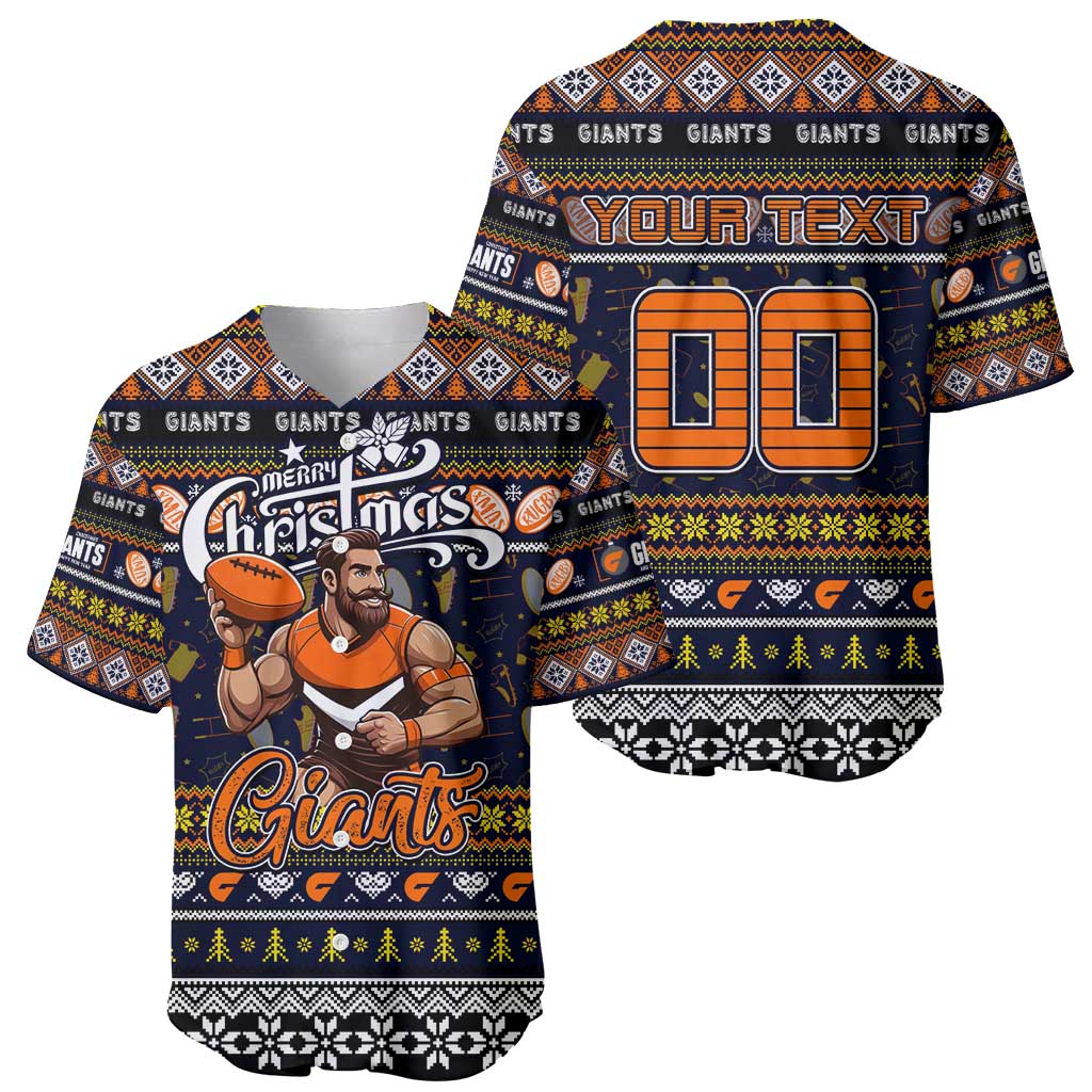Personalized Giants Rugby Xmas Baseball Jersey Australia AFL Mascot