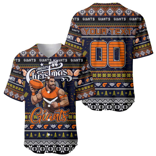 Personalized Giants Rugby Xmas Baseball Jersey Australia AFL Mascot
