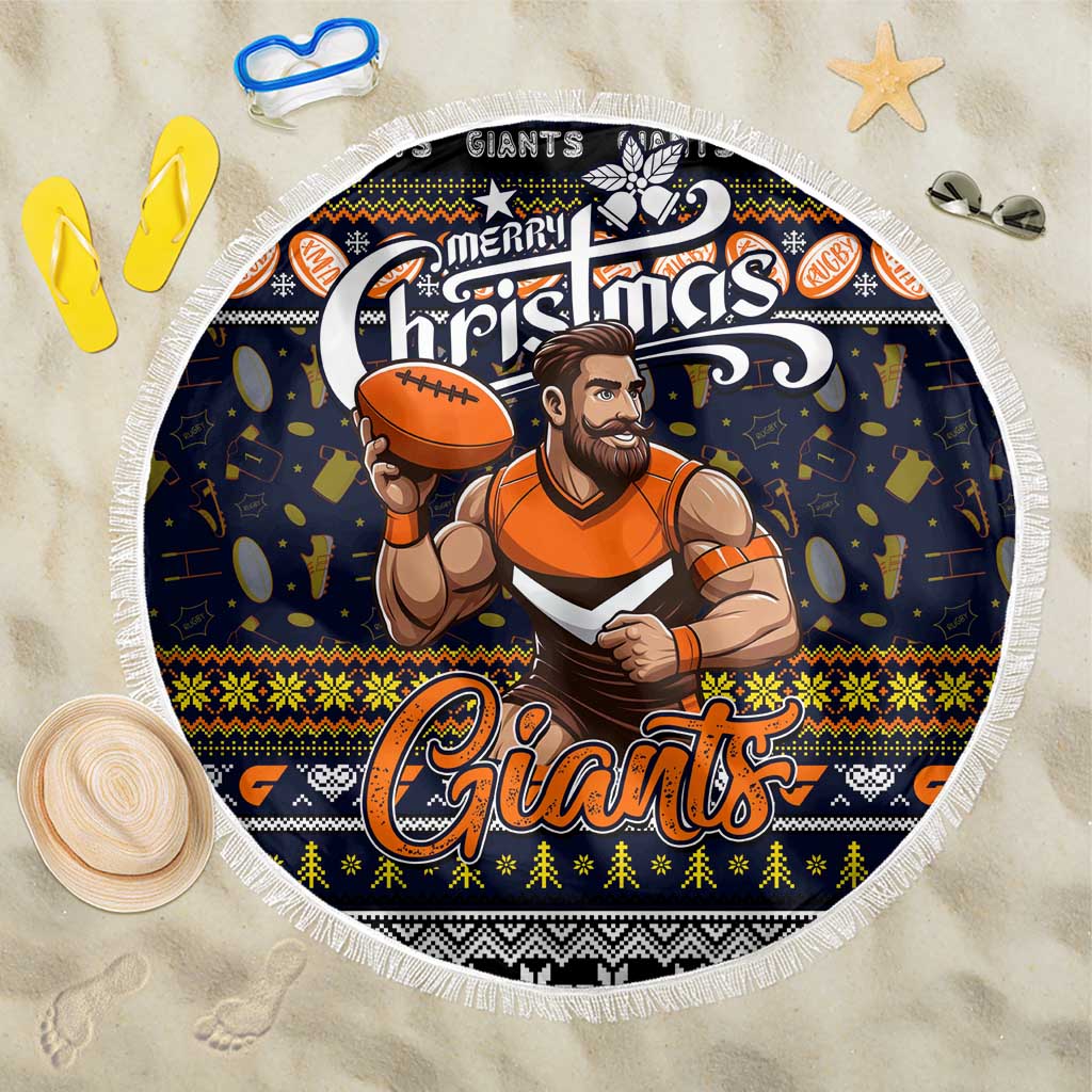 Giants Football Xmas Beach Blanket Australia AFL Mascot
