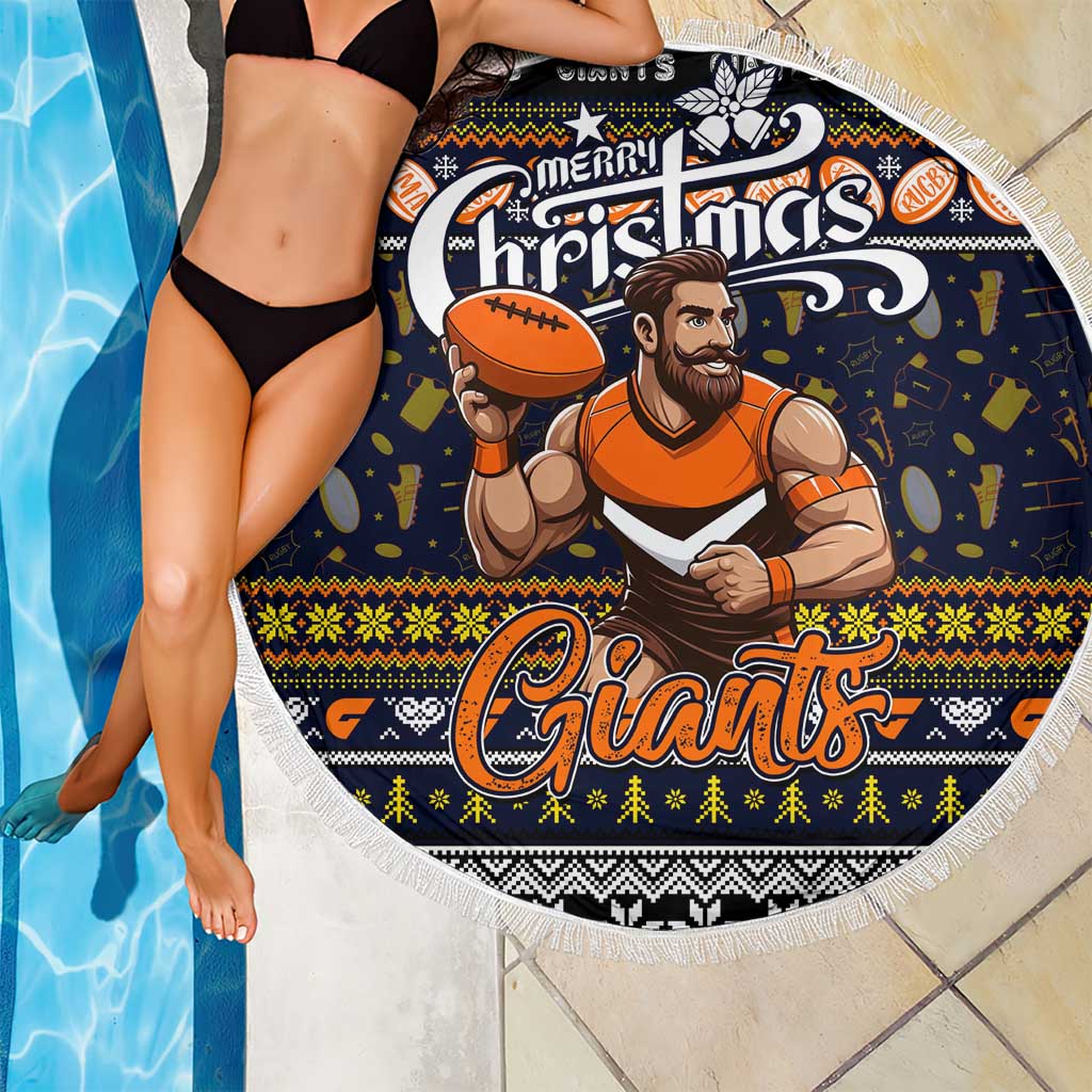 Giants Football Xmas Beach Blanket Australia AFL Mascot