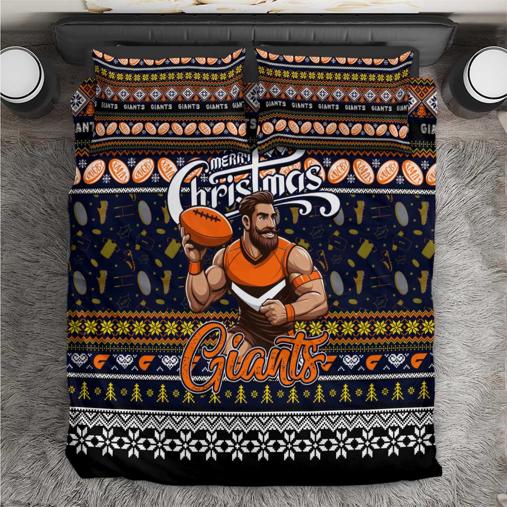 Giants Football Xmas Bedding Set Australia AFL Mascot